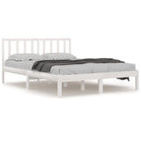 Bed Frame without Mattress White Solid Wood Pine 200x200 cm 3105092