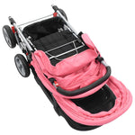Tandem Stroller Pink and Black Steel 10157
