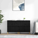 Sideboards 2 pcs Black Oak 60 x 35 x 70 cm Engineered Wood 3415604