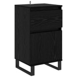 Sideboard with Drawer Black oak 35 x 40 x 70 cm Engineered wood 881770