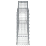 Arched Gabion Baskets 4 pcs 400x50x120/140 cm Galvanised Iron 3147011