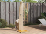 Outdoor Shower Beige 55x60x224 cm Poly Rattan and Acacia Wood 368211