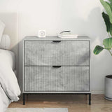 Bedside Table Concrete grey 63.5 x 36 x 61 cm Engineered wood 883467