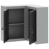 Tool Cabinet with Shelf Black and Grey 55 x 55 x 55 cm 4103467
