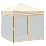 ZNTS Folding Party Tent with Sidewalls Cream 2x2 m 93508