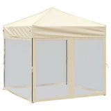 Folding Party Tent with Sidewalls Cream 2x2 m 93508