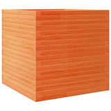 Garden Planter Wax Brown 70x70x68.5 cm Solid Wood Pine 3282476