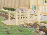 Garden Bridge with Railings 150x67x56cm Solid Wood Spruce 363359