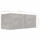 4 Piece TV Cabinet Set Concrete Grey Engineered Wood 3079131