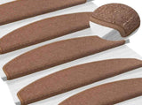Self-adhesive Stair Mats 15 pcs Brown 80 x 24.5 x 3.5 cm 42038646