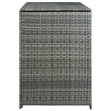 Double Wheelie Bin Shed Poly Rattan Anthracite 148x77x111 cm 46463