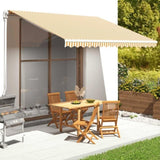Replacement Fabric for Awning Yellow and White 4x3.5 m 311938