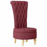 Slipper Chair Wine Red 56.5 x 70 x 110 cm Fabric 42020681