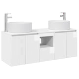 Bathroom Cabinet Set 3 pcs High Gloss White 3405741