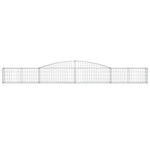 Arched Gabion Baskets 6 pcs 400x30x40/60 cm Galvanised Iron 3146831