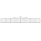 Arched Gabion Baskets 6 pcs 400x30x40/60 cm Galvanised Iron 3146831