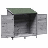 Garden Shed with Roof Grey 106.5 x 56 x 113.5 cm Solid Fir Wood 42033442