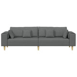 Fabric Sofa with Cushion Dark Grey 208 cm Fabric 3335144