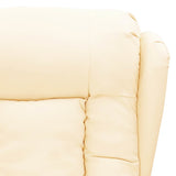 Recliner Chair Cream Faux Leather 339071