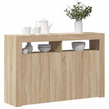 804340 Sideboard with LED Lights Sonoma Oak 115,5x30x75 cm