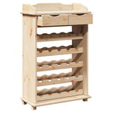 Wine Rack Natural 58 x 28 x 90 cm Solid Pine Wood 4012189