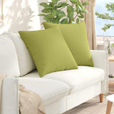 Sofa Pillows 2 pcs Light Green 80 x 80 cm Fabric 42014050