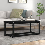 Coffee Table Black 110x55x45 cm Solid Wood Pine 822171