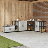 Kitchen Storage HATTEM Silver 30 x 50 x 92 cm Steel 874980