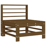 Middle Sofa with Cushions Honey Brown Solid Wood Pine 825663