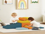 9-Piece Soft Play Set, Kids Soft Play Foam Blocks with Detachable Cover for Climbing and Crawling T3398P552630