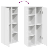 Bathroom Cabinet with Roll Holder White 39x22x90 cm 858524