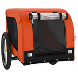 Pet Bike Trailer Orange and Black Oxford Fabric and Iron 94005