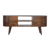 Chestnut Rounded Entertainment Unit IN894