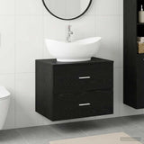 Bathroom Furniture Set Black Oak Engineered Wood 3404399