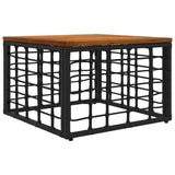 Garden Table Black and Natural 55 x 55 x 37 cm 42035139