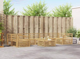 Outdoor Sofa Set 8 pcs White Solid Acacia Wood 3391569
