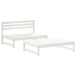 ZNTS 2 Piece Garden Lounge Set White Solid Wood Pine 3186586