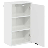 Bathroom Cabinet with Door High Gloss White 39 x 23.5 x 65 cm 883388