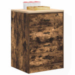 ZNTS Garage Storage Cabinet Smoked Oak 60x51x85 cm Solid Wood Pine 860602