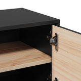 Wall Cabinets 2 pcs Black 31.5x30x30 cm Solid Wood Pine 818364