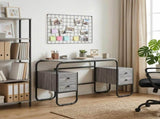 Desk with Storage Grey Sonoma 145 x 50 x 75 cm 8008011