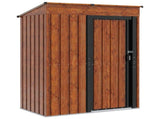 Garden Sheds Brown 137 x 81 x 180 cm Metal 42011292