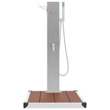 Outdoor Shower with Tray WPC Stainless Steel 3051291