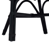 Stacking Chair Rattan Black 60 x 60 x 81 cm 42033213
