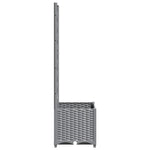 ZNTS Garden Planter with Trellis Light Grey 40x40x136 cm PP 153270