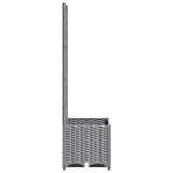 ZNTS Garden Planter with Trellis Light Grey 40x40x136 cm PP 153270