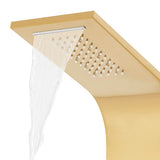 Shower Panel System Stainless Steel 201 Gold Curved 147716