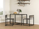 Dining Table and Chairs Set 2, Dining Room Sets, Rectangular Space Saving Table and 2 Chairs for T3398P344812