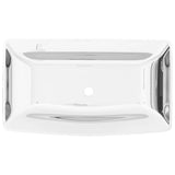 Wash Basin 71x38x13.5 cm Ceramic Silver 143479