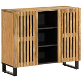 Sideboard 90x34x75 cm Solid Wood Rough Mango 377574